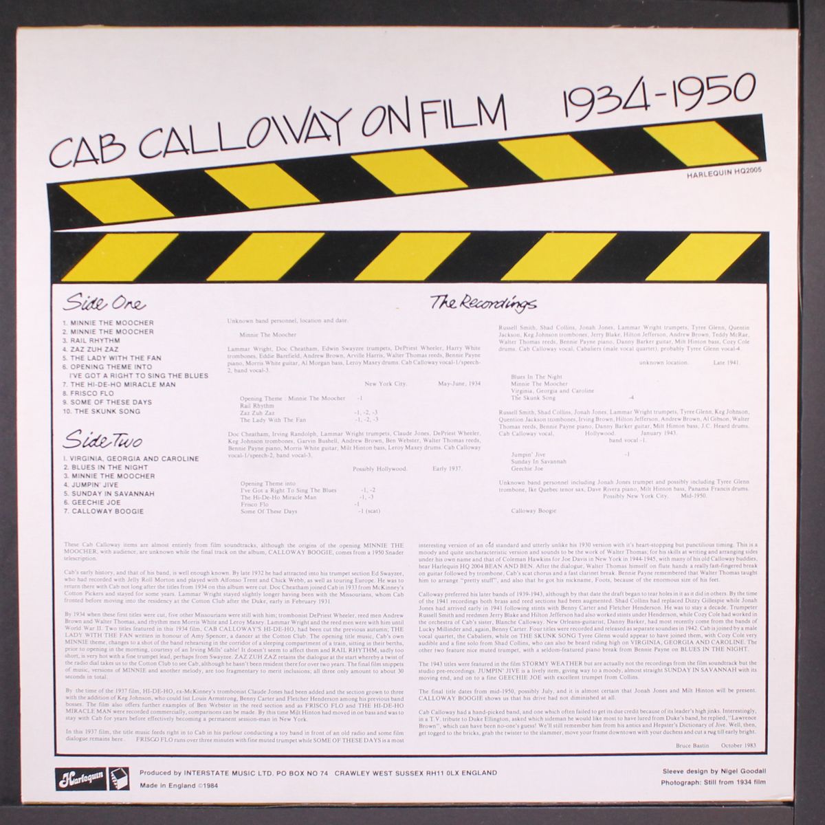 on film by CAB CALLOWAY