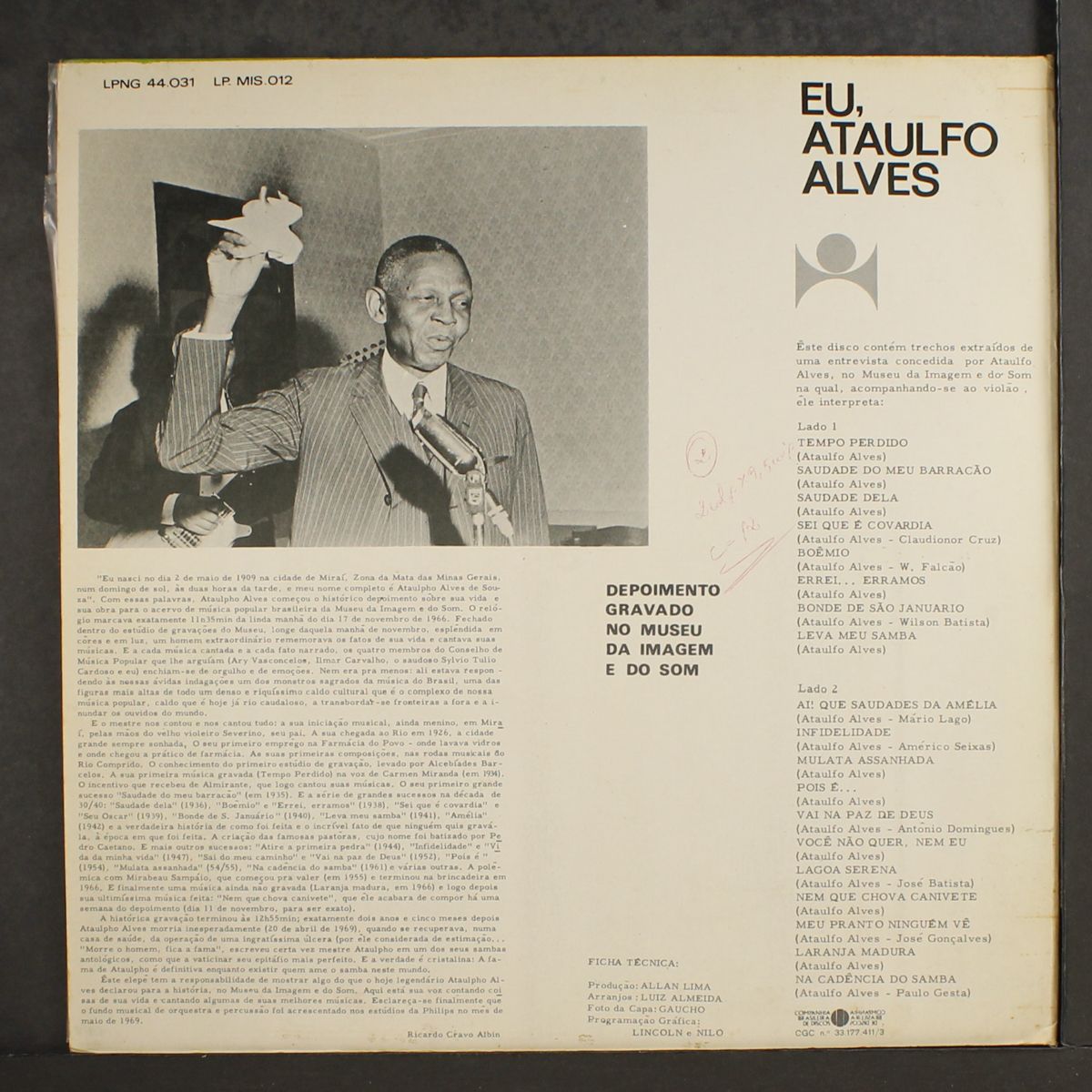 eu, ataulfo alves by ATAULFO ALVES