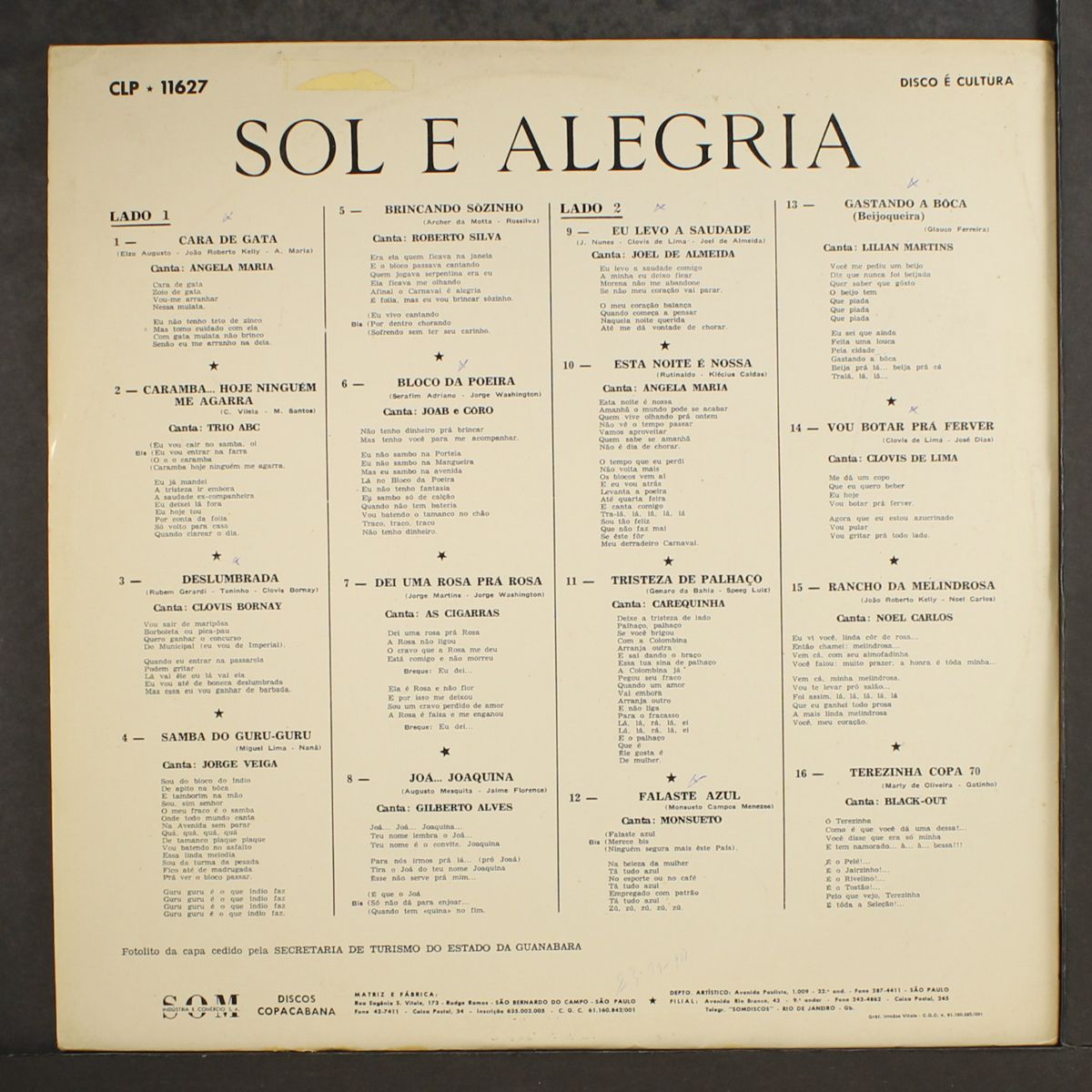sol e alegria - copa carnaval 1971 by VARIOUS