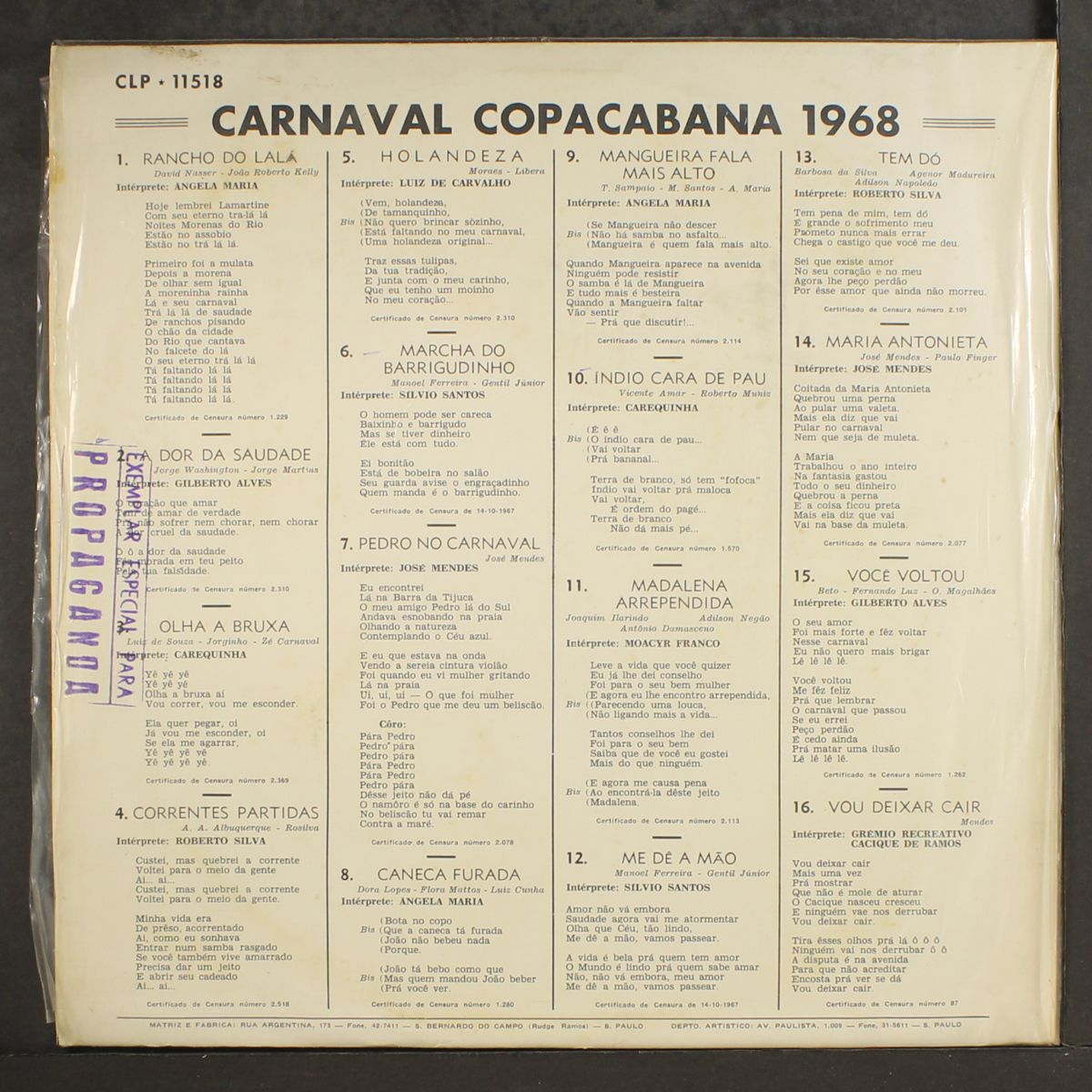 carnaval copacabana 68 by VARIOUS