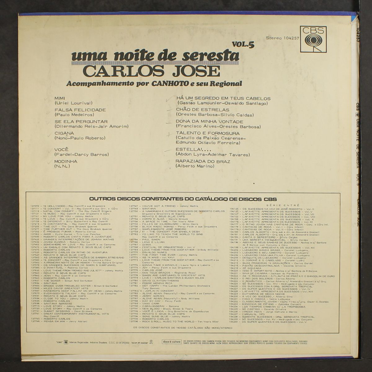 uma noite de seresta vol. 5 by CARLOS JOSE