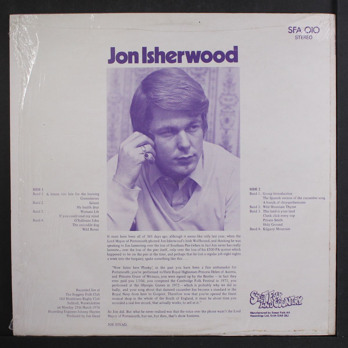 a bellyful of isherwood by JON ISHERWOOD