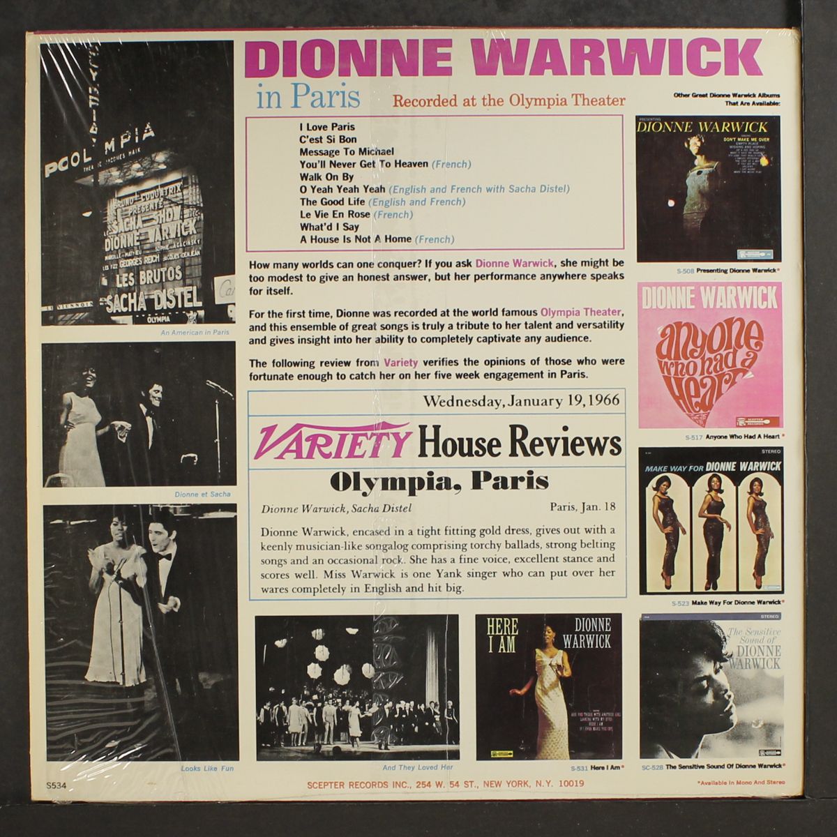in paris by DIONNE WARWICK