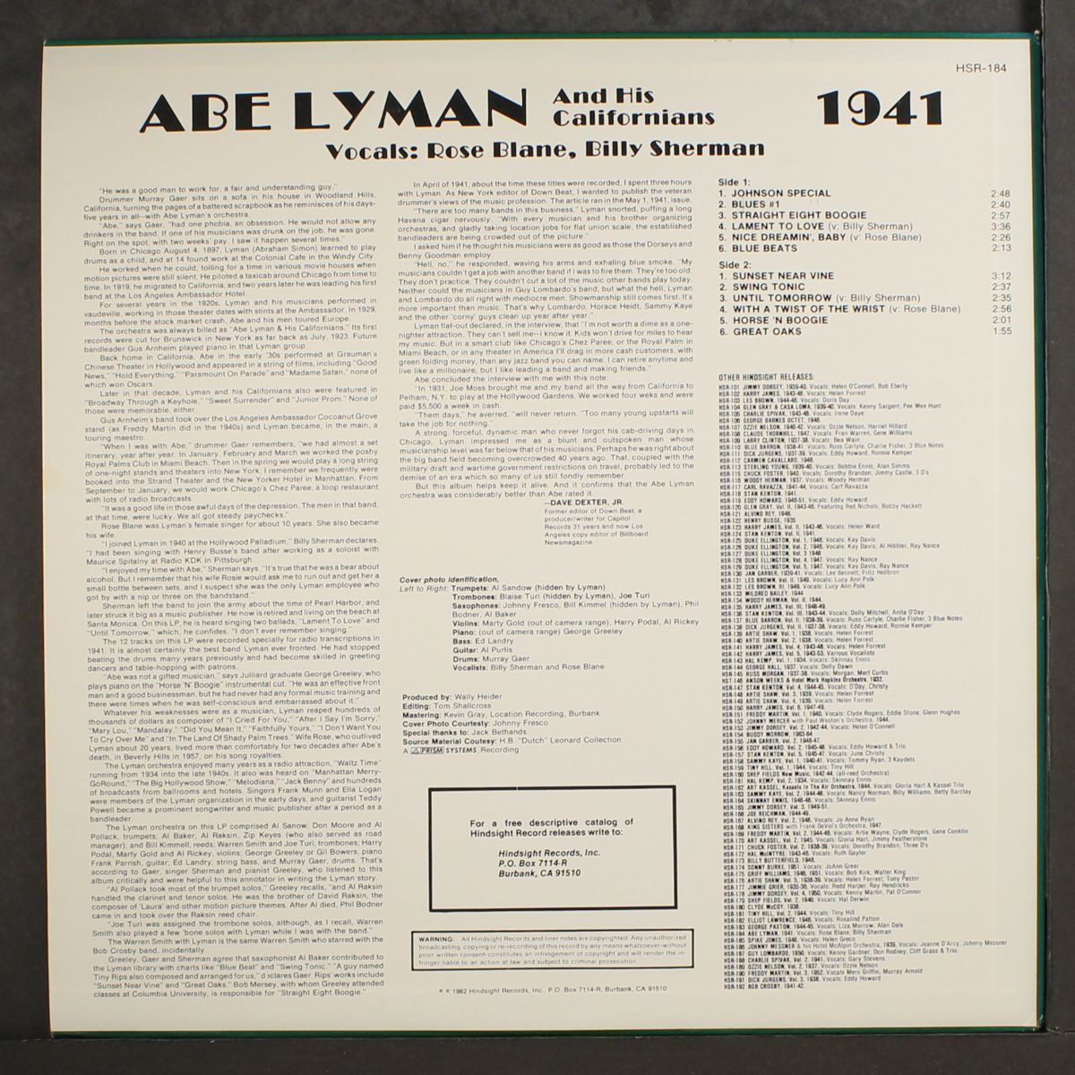 the uncollected 1941 by ABE LYMAN