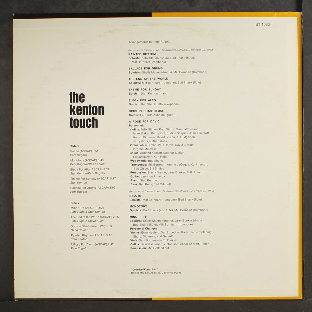 the kenton touch by STAN KENTON