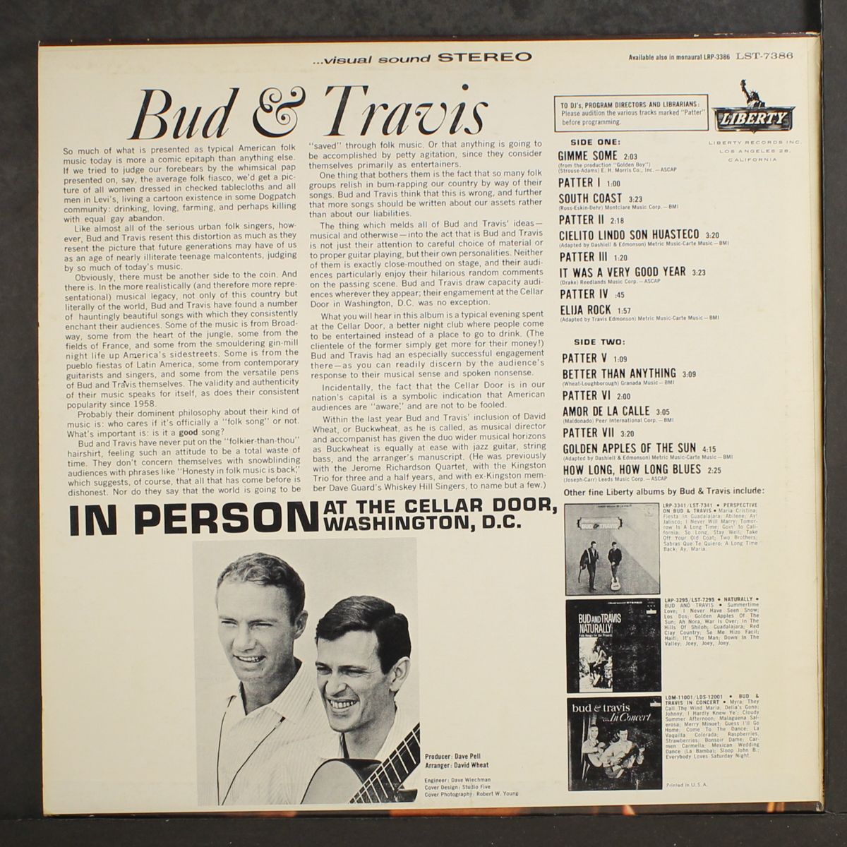 in person by BUD & TRAVIS