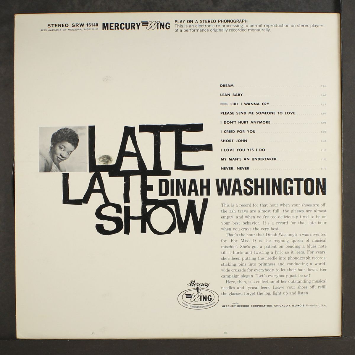 late late show by DINAH WASHINGTON