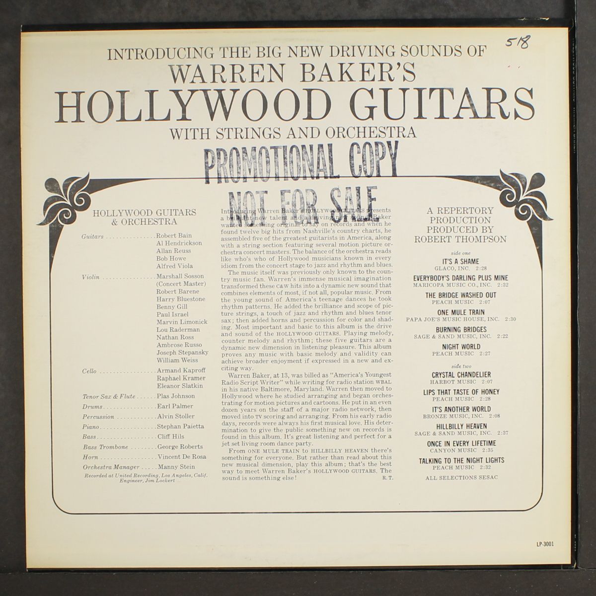 hollywood guitars with strings and orchestra by WARREN BAKER