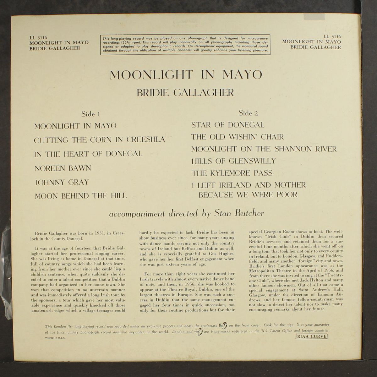 moonlight in mayo by BRIDIE GALLAGHER