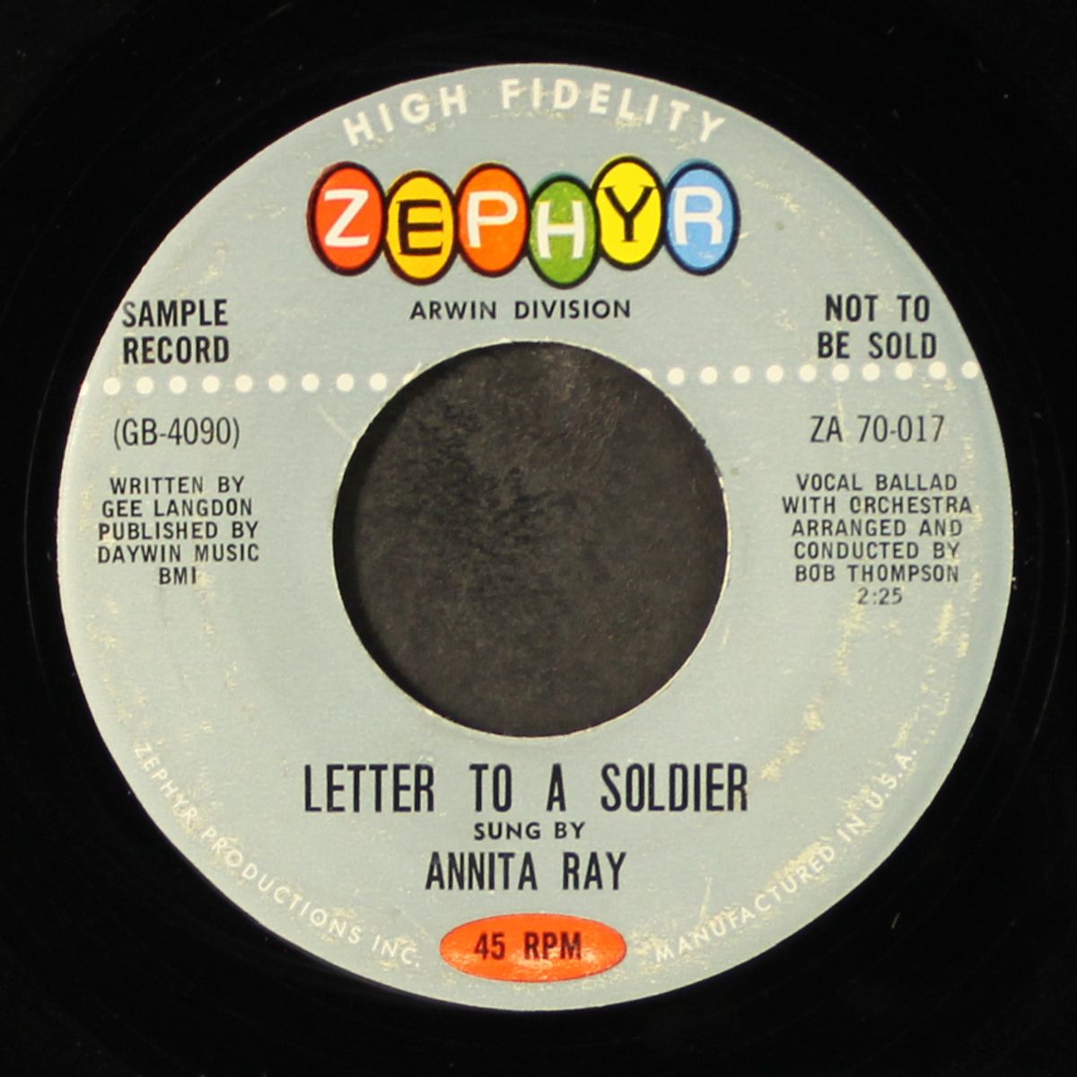 letter to a soldier / monday, wednesday, friday by ANNITA RAY