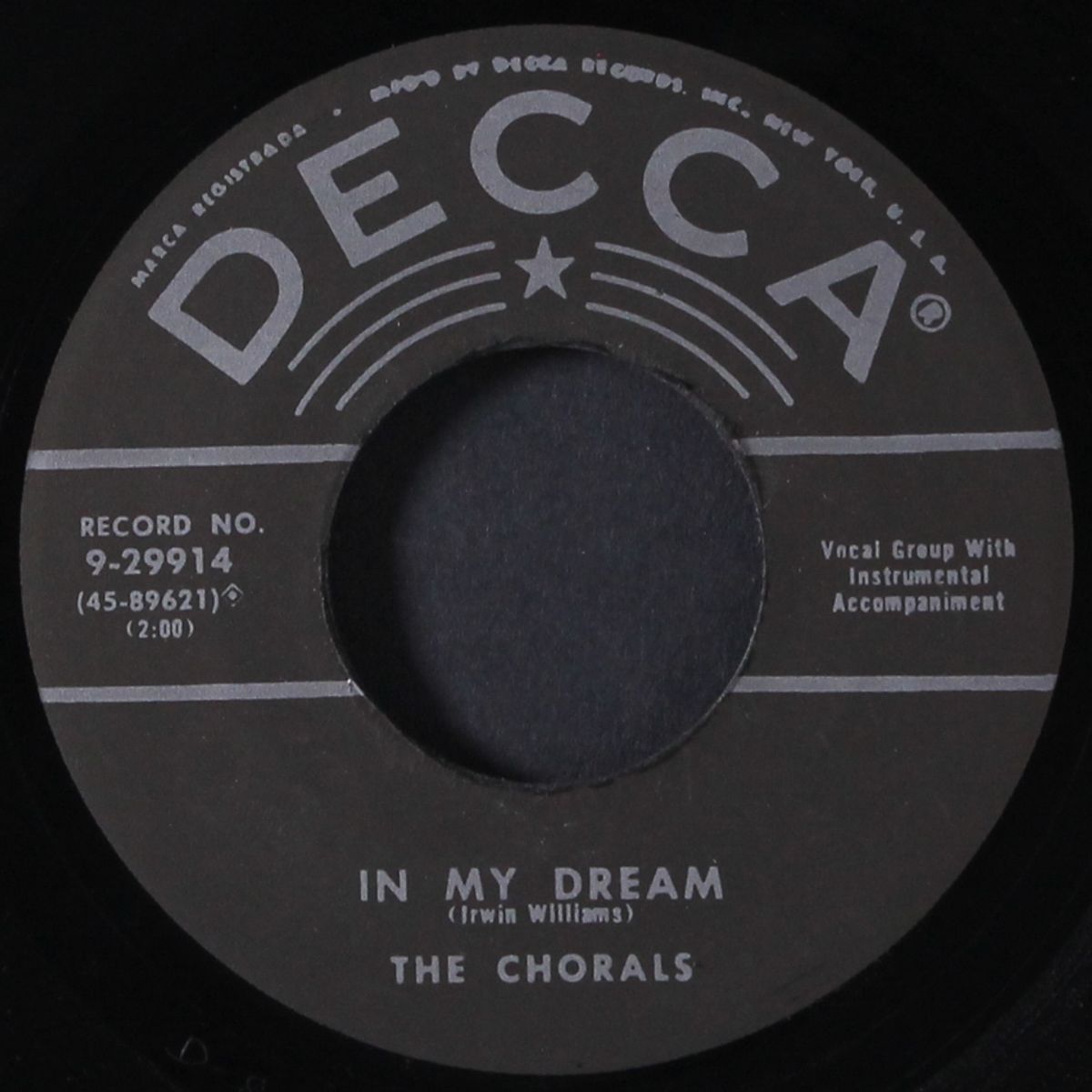 in my dream / rock and roll baby by CHORALS