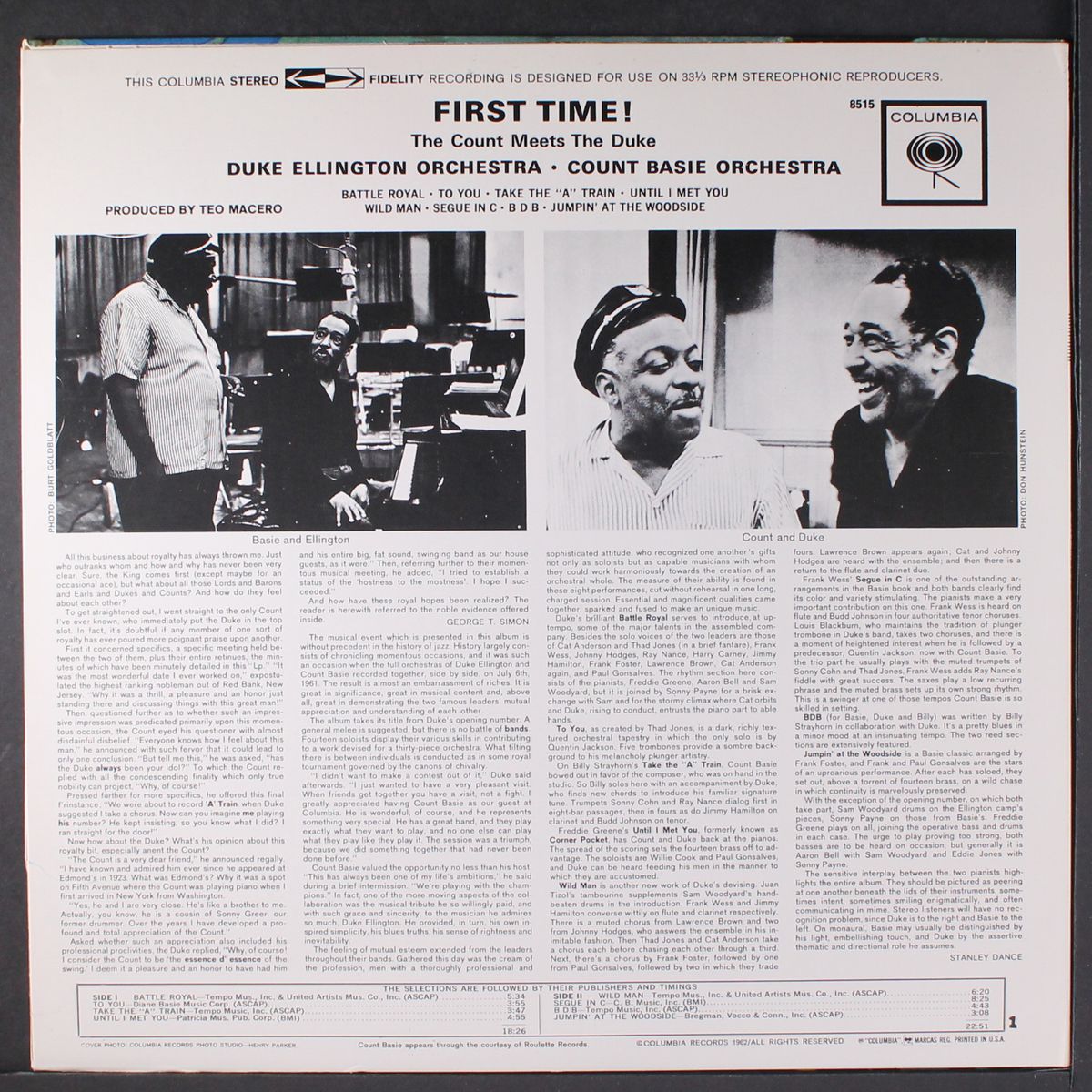 first time!, the count meets the duke by DUKE ELLINGTON & COUNT BASIE