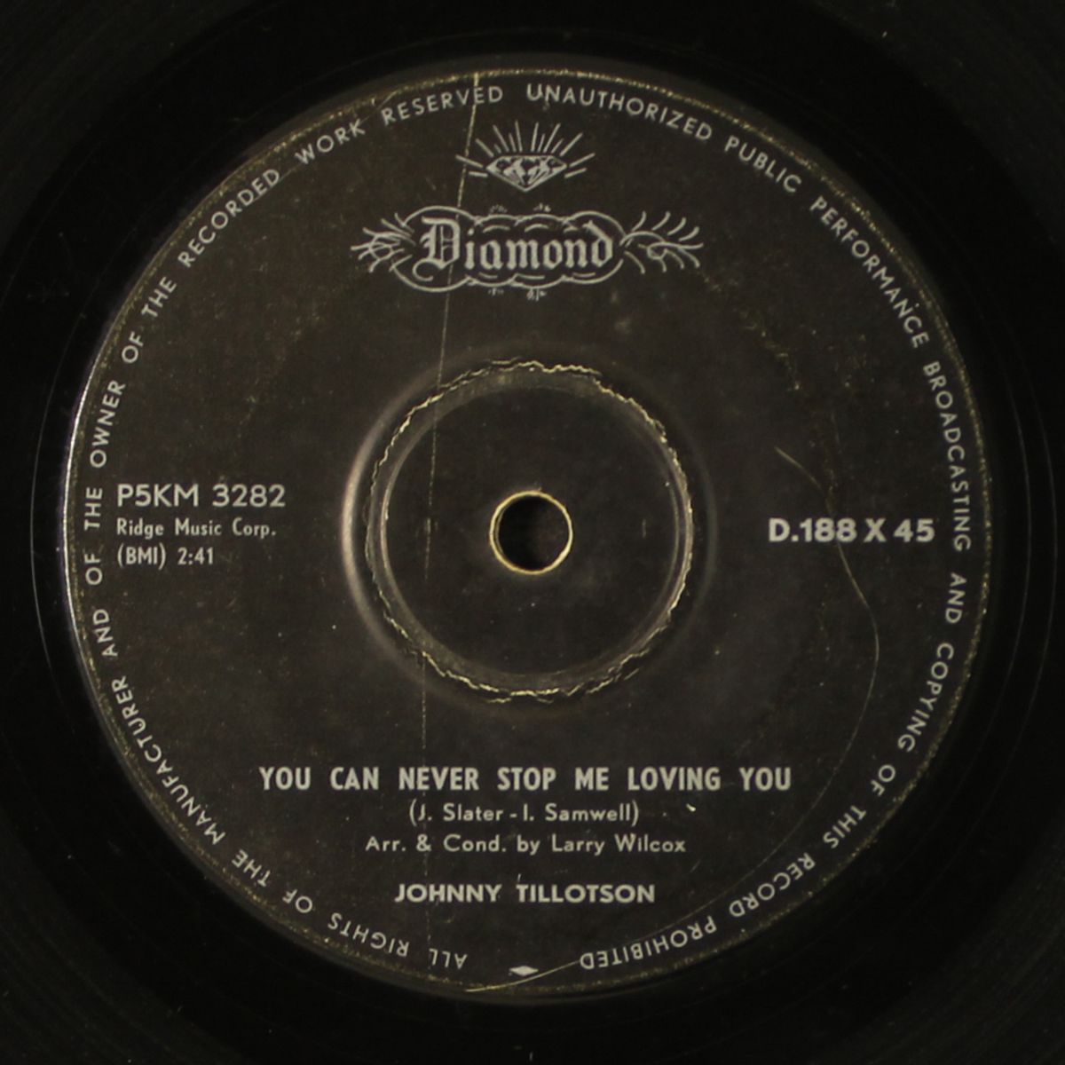 you can never stop me loving you / judy, judy, judy by JOHNNY TILLOTSON