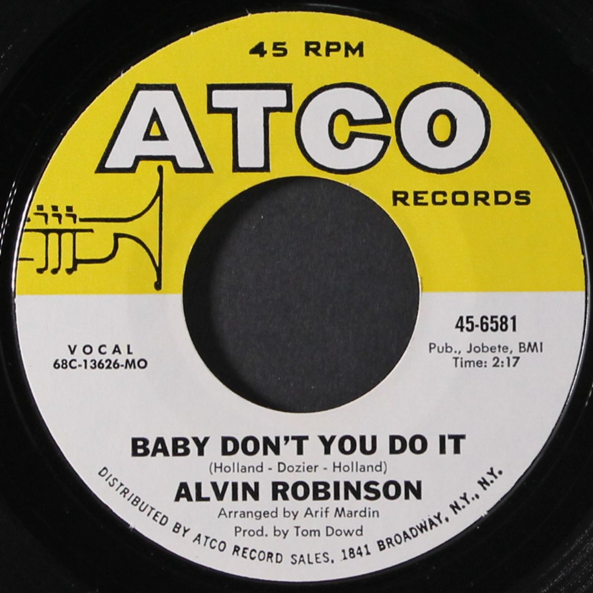 baby don't you do it / let me down easy by ALVIN ROBINSON