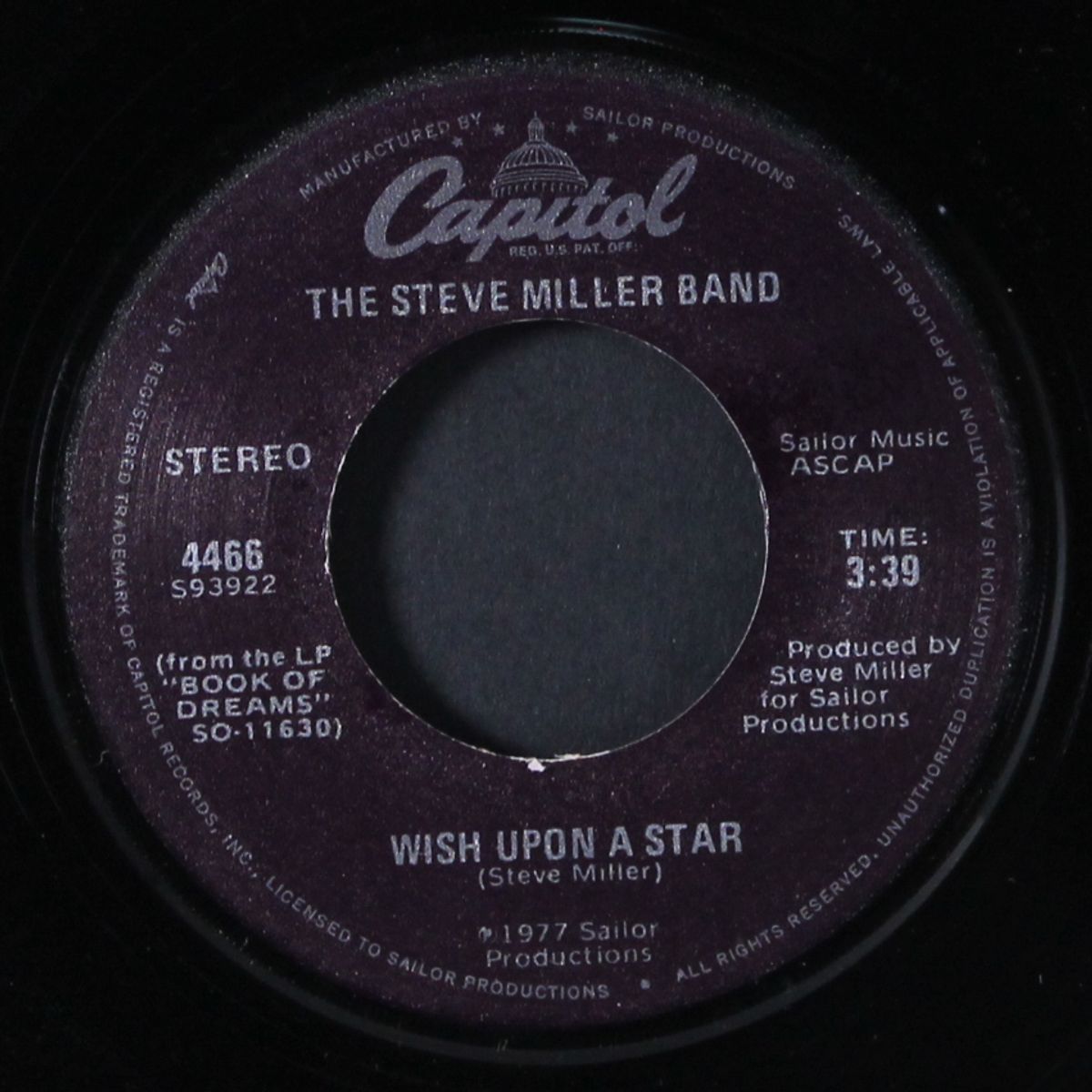 jungle love / wish upon a star by STEVE MILLER BAND