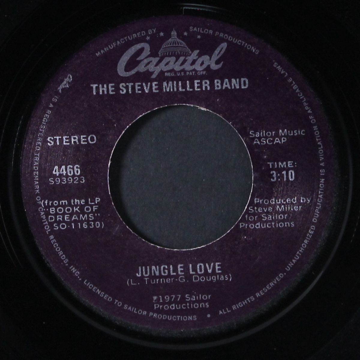 jungle love / wish upon a star by STEVE MILLER BAND