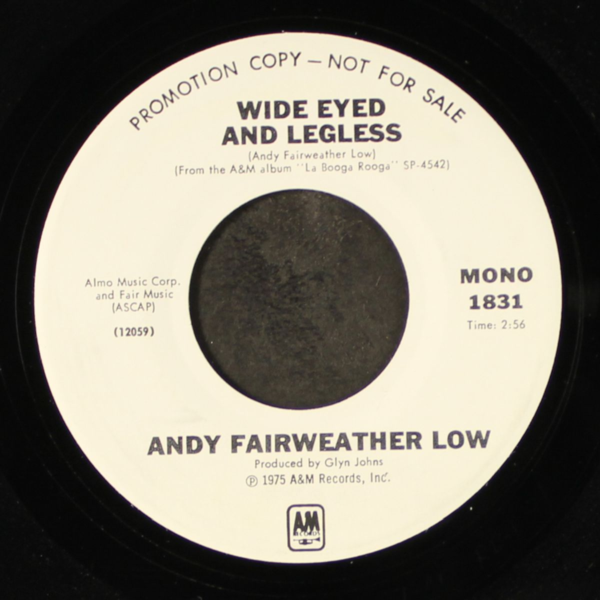 wide eyed and legless / mono by ANDY FAIRWEATHER LOW