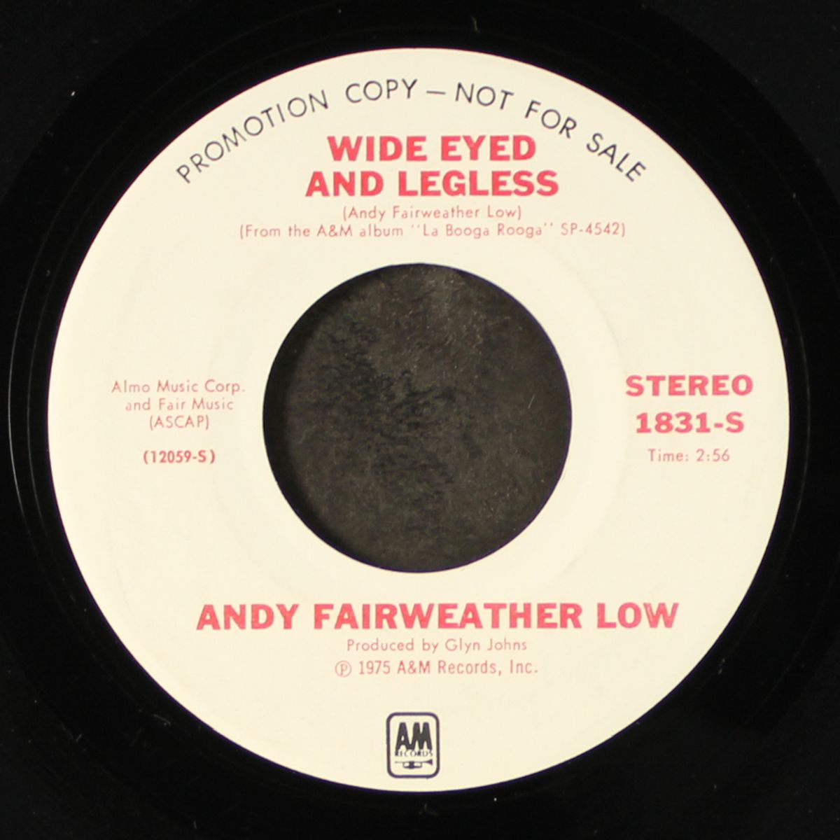 wide eyed and legless / mono by ANDY FAIRWEATHER LOW