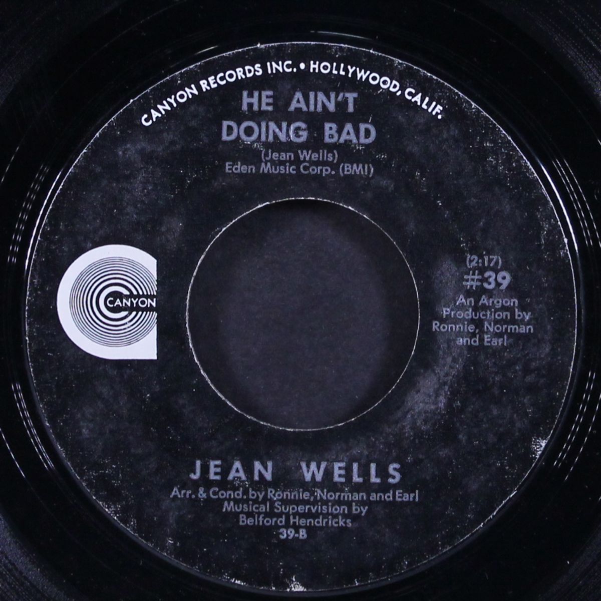 he ain't doing bad by JEAN WELLS