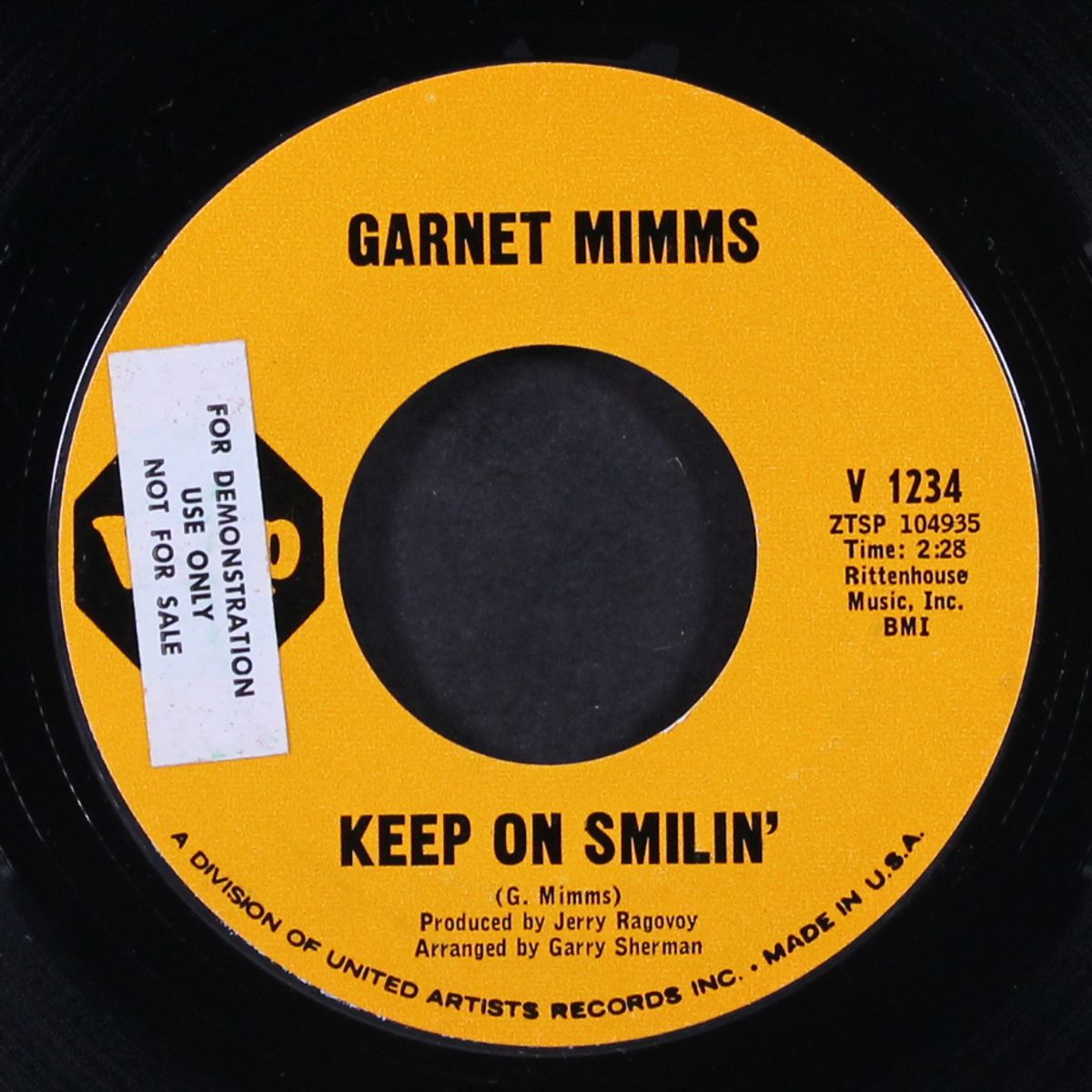 my baby / keep on smilin' by GARNET MIMMS