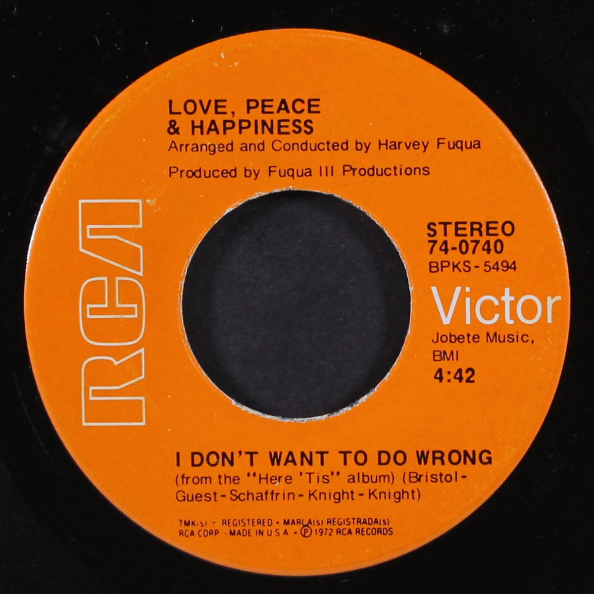 i don't want to do wrong / lonely room by LOVE, PEACE & HAPPINESS
