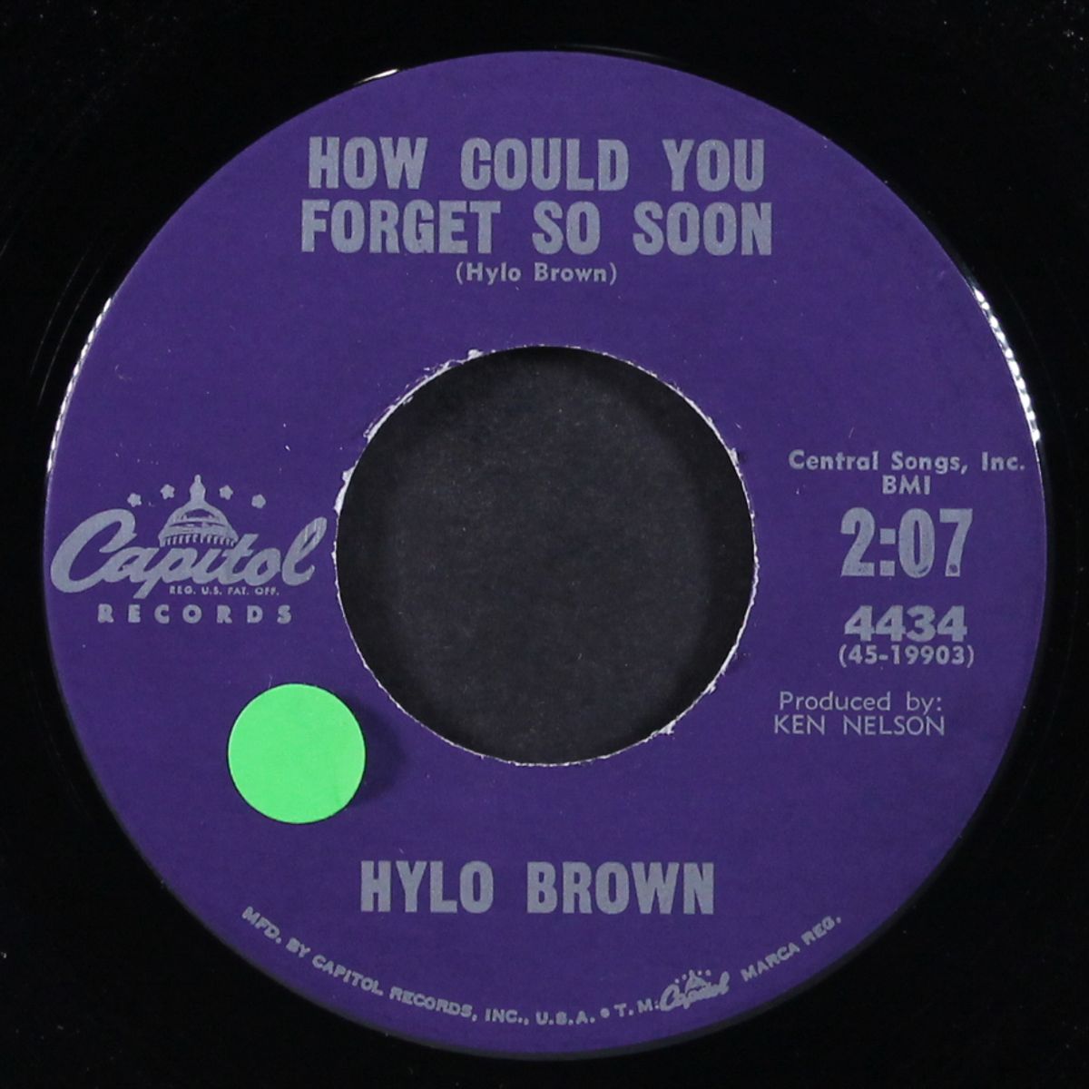 it's all over now but the crying / how could you forget so soon by HYLO BROWN