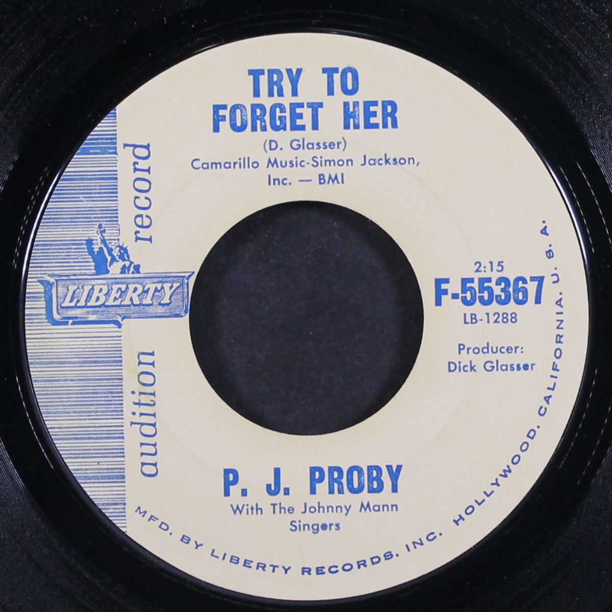 there stands the one / try to forget her by P.J. PROBY