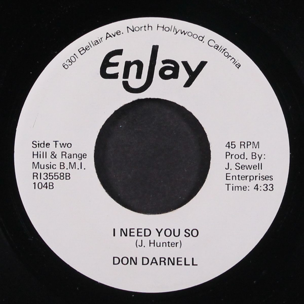 i see your face / i need you so by DON DARNELL