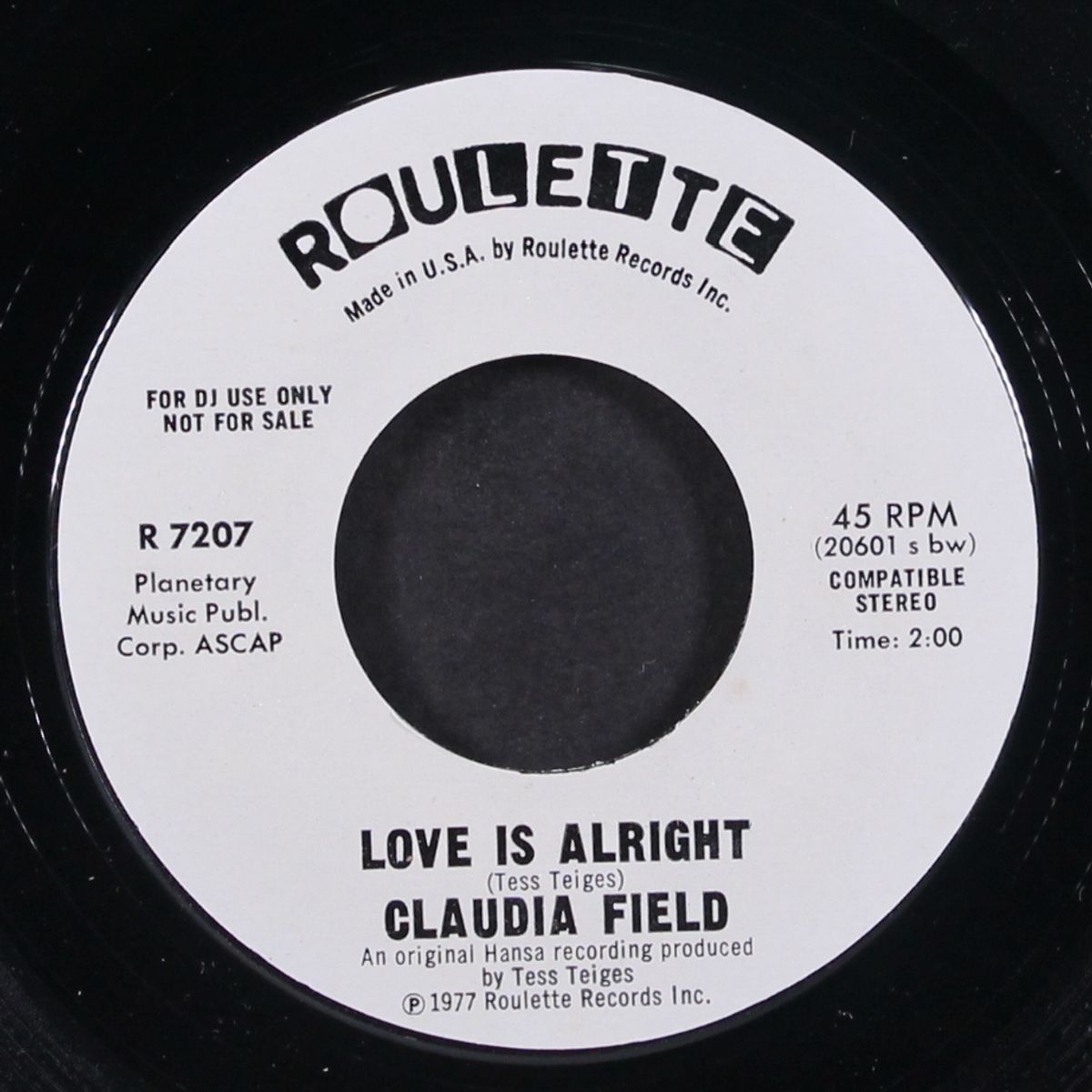 to love somebody / love is alright by CLAUDIA FIELD