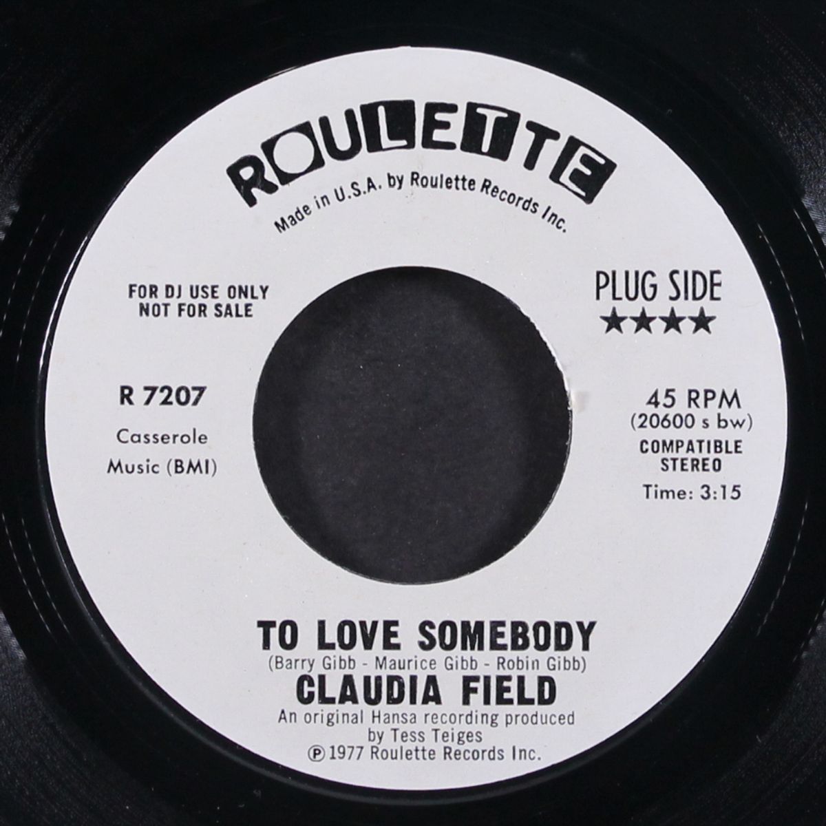 to love somebody / love is alright by CLAUDIA FIELD