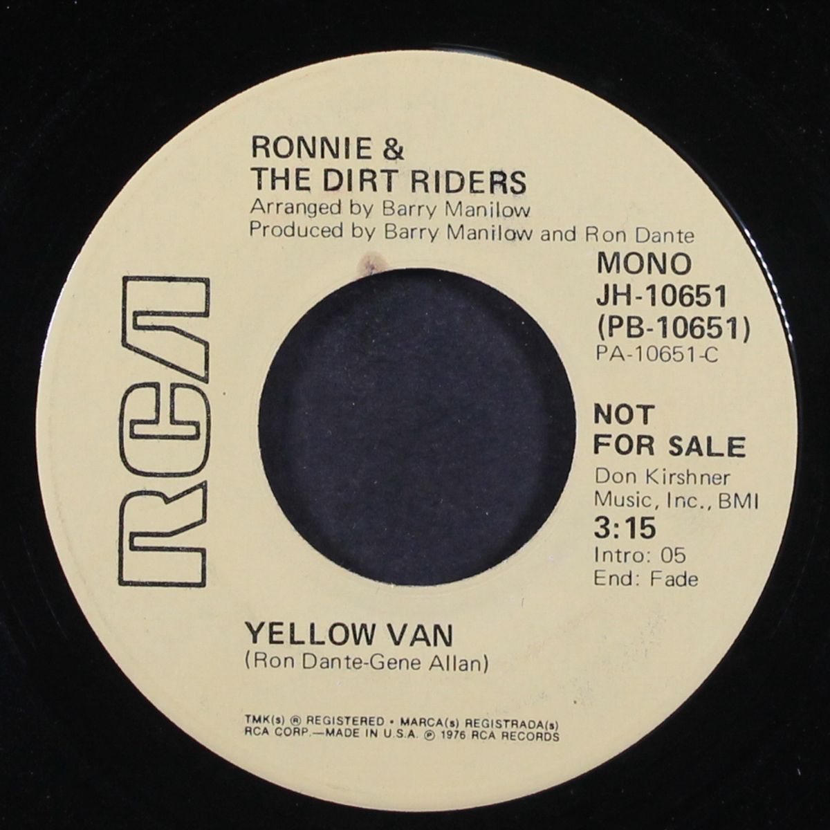 yellow van / mono by RONNIE & DIRT RIDERS