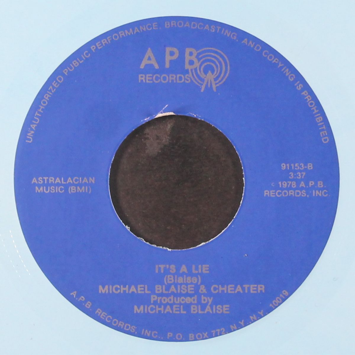 scoring power / it's a lie by MICHAEL BLAISE & CHEATER