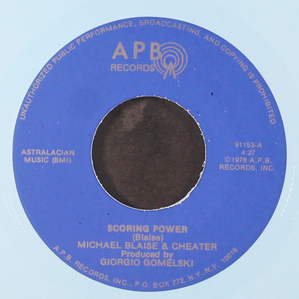 scoring power / it's a lie by MICHAEL BLAISE & CHEATER