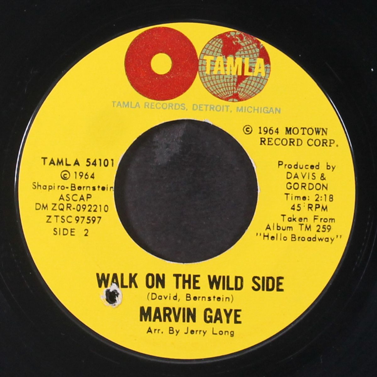 baby don't you do it / walk on the wild side by MARVIN GAYE