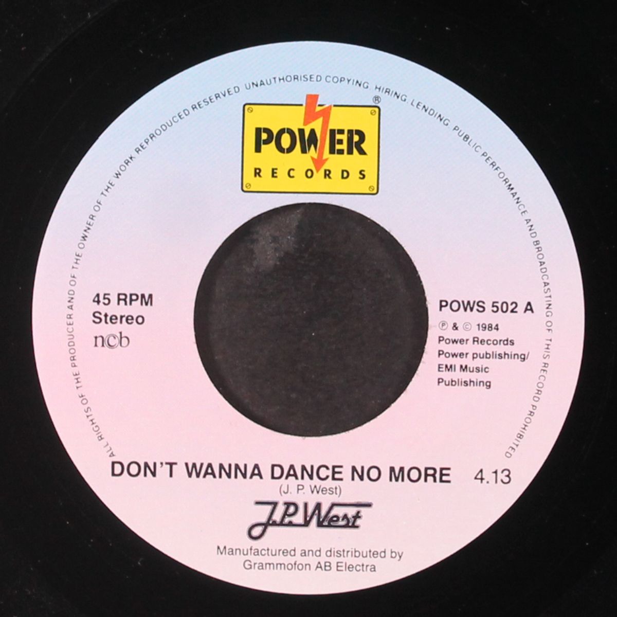 don't wanna dance no more by J.P. WEST