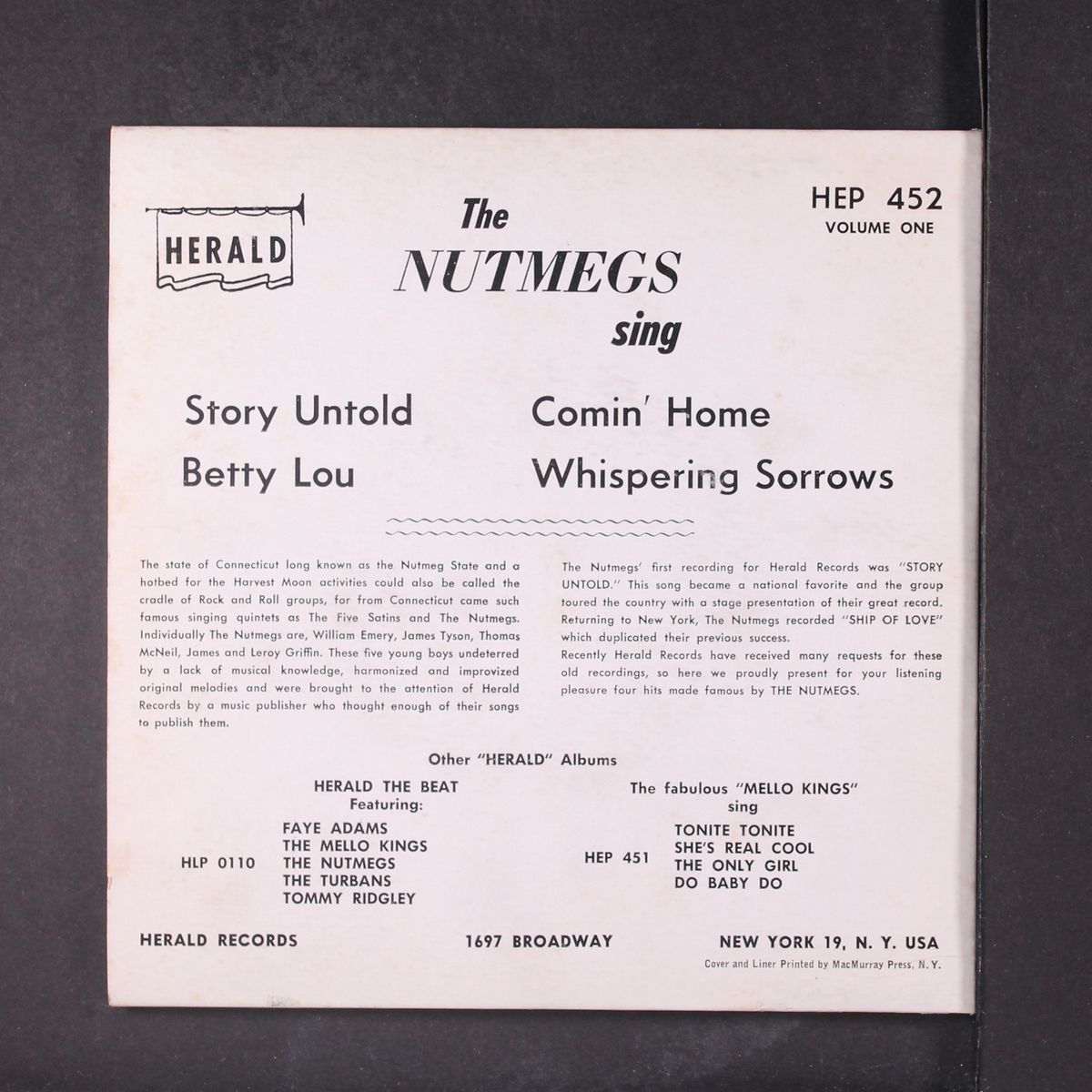 story untold by NUTMEGS