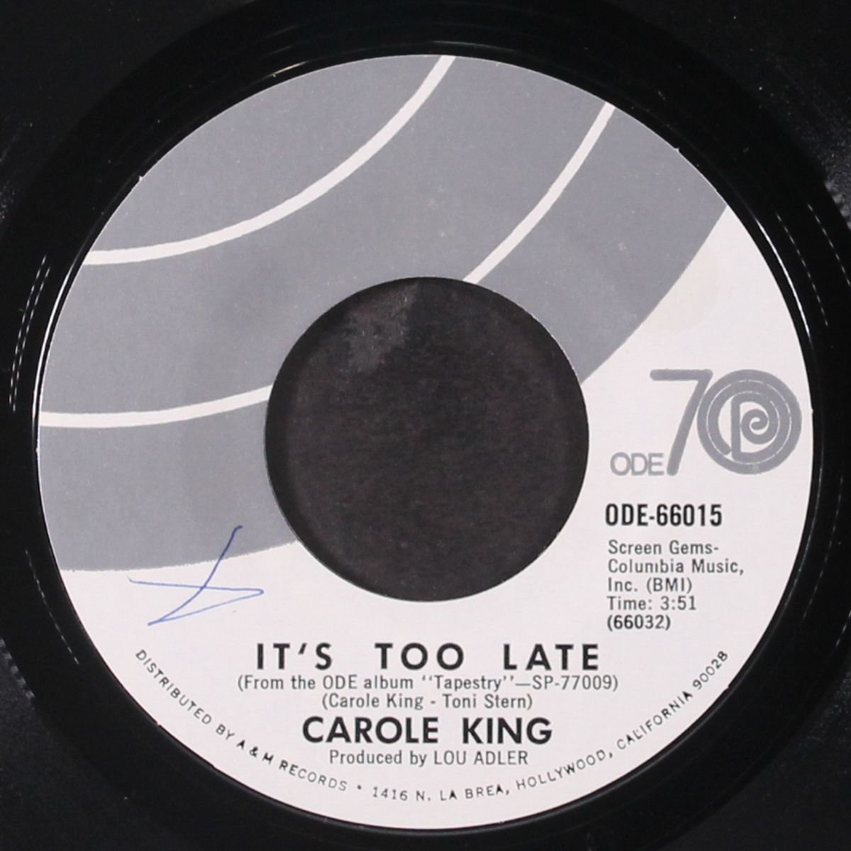 it's too late / i feel the earth move by CAROLE KING