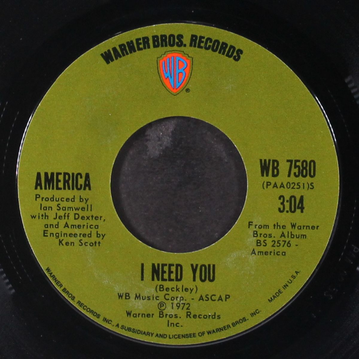 i need you / riverside by AMERICA