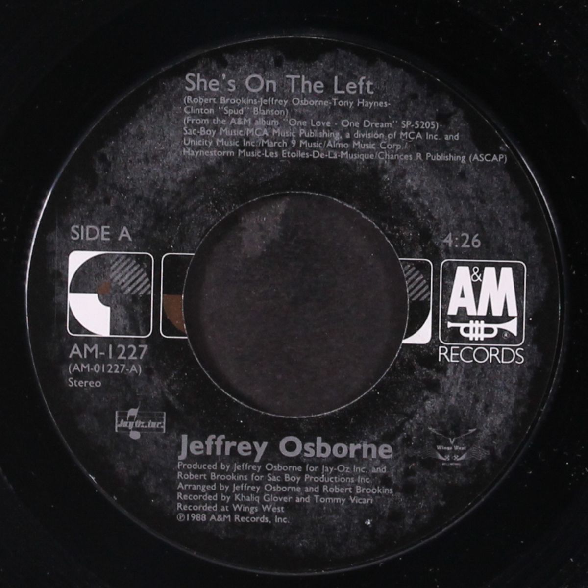 she's on the left / a second chance by JEFFREY OSBORNE