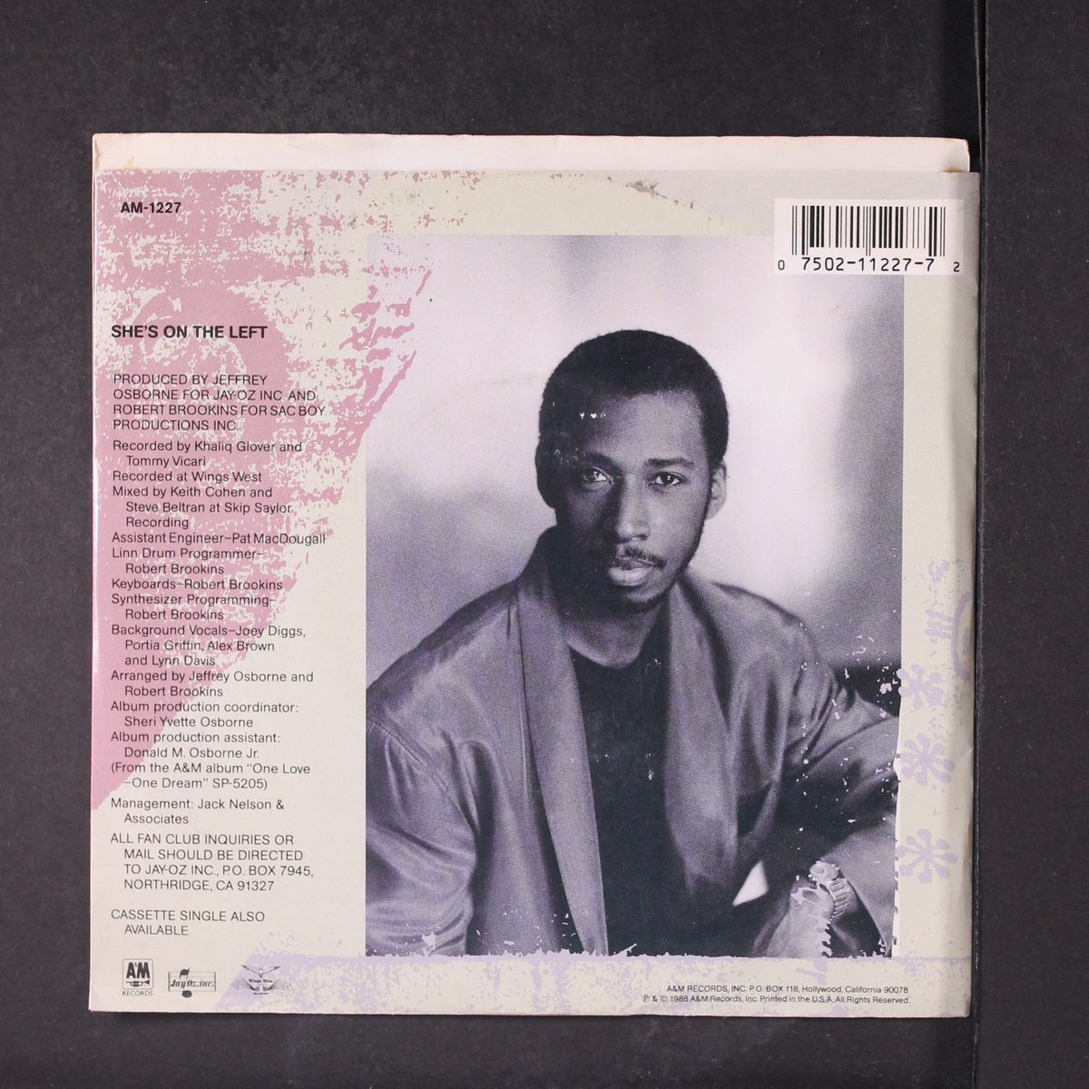 she's on the left / a second chance by JEFFREY OSBORNE
