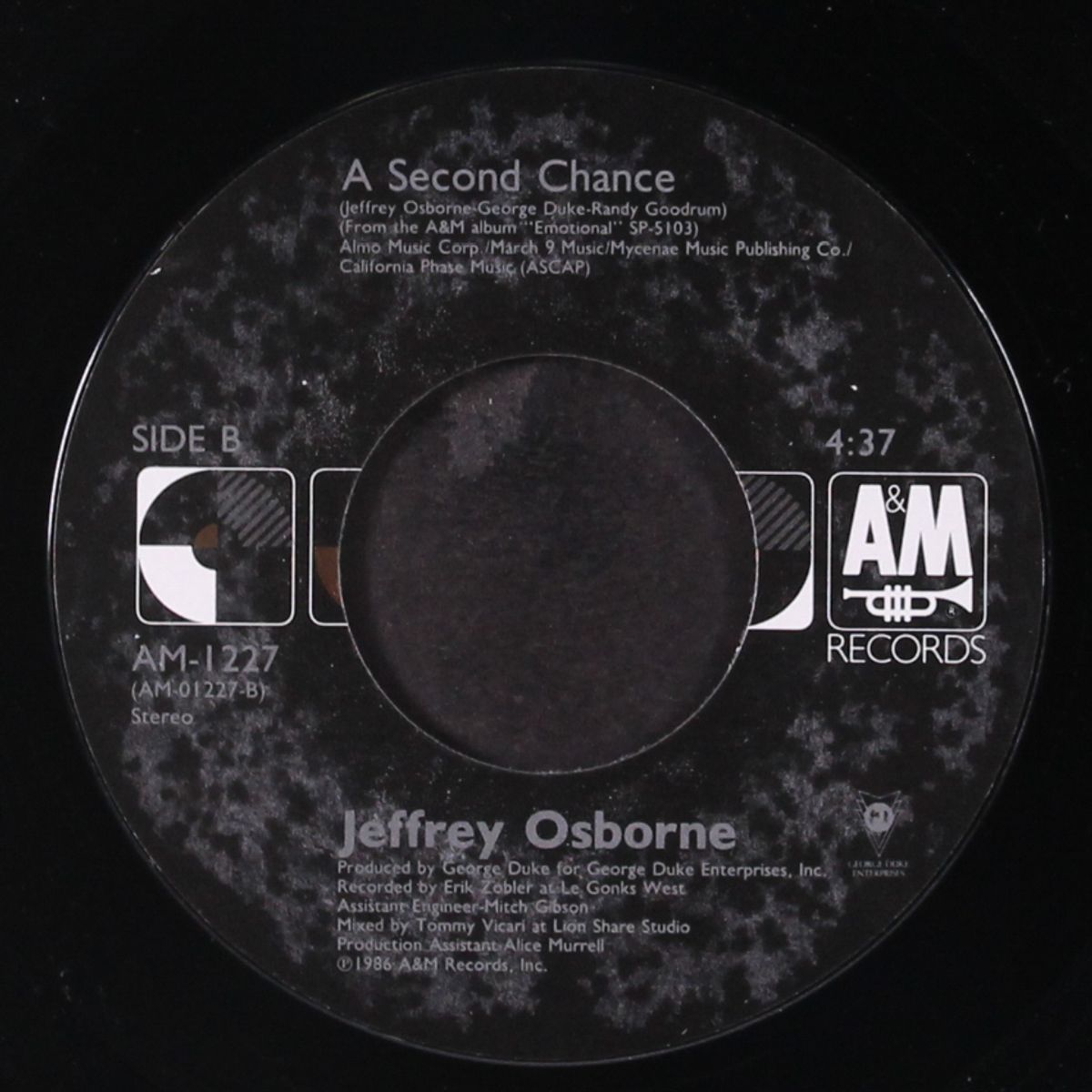 she's on the left / a second chance by JEFFREY OSBORNE