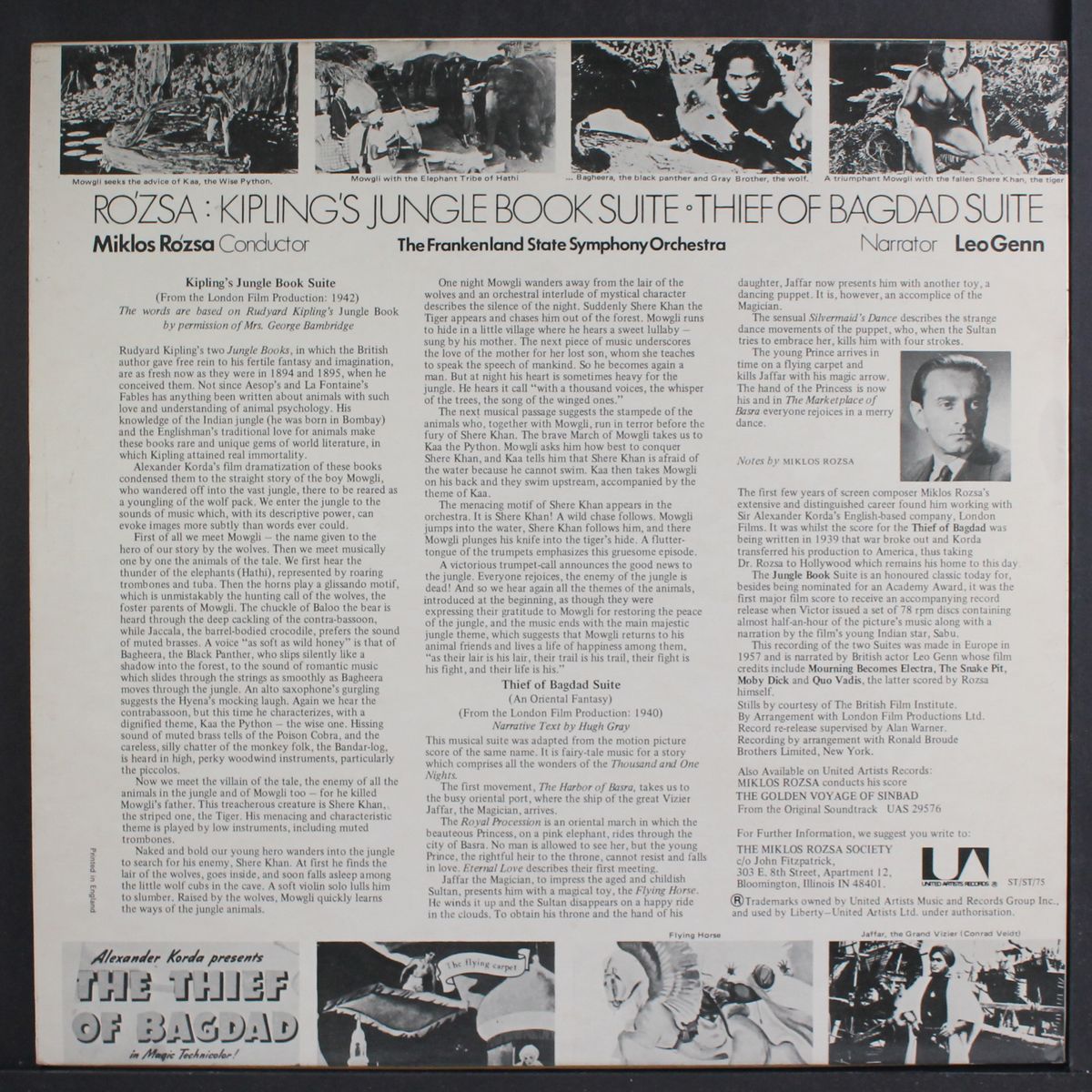 classic film suites: jungle book / the thief of bagdad by MIKLOS ROZSA