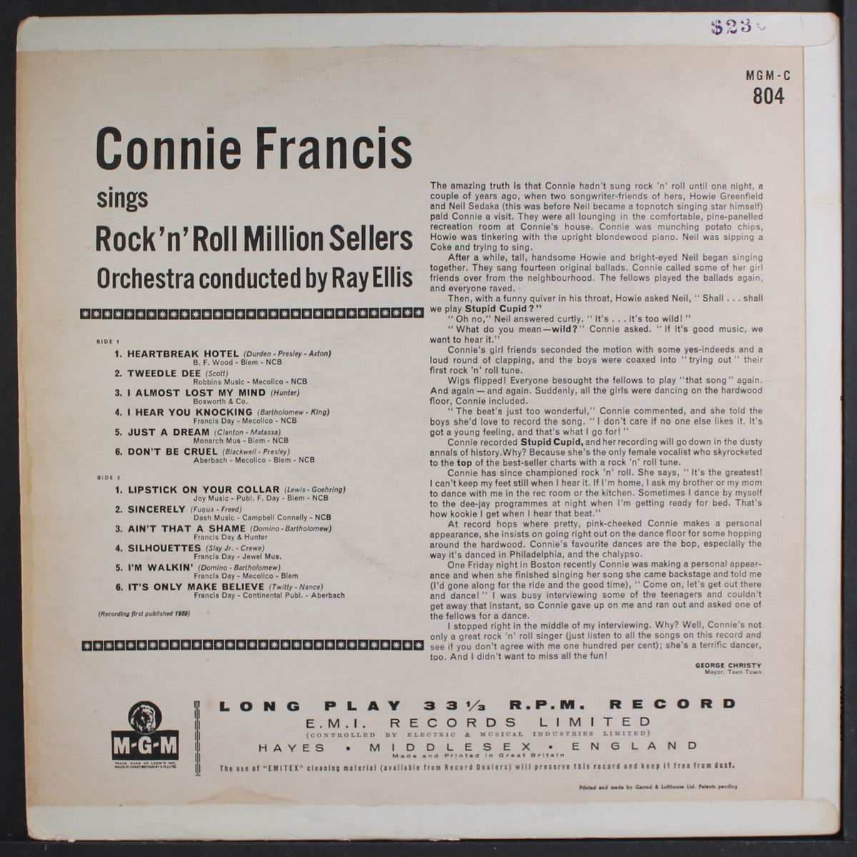 rock n' roll million sellers by CONNIE FRANCIS