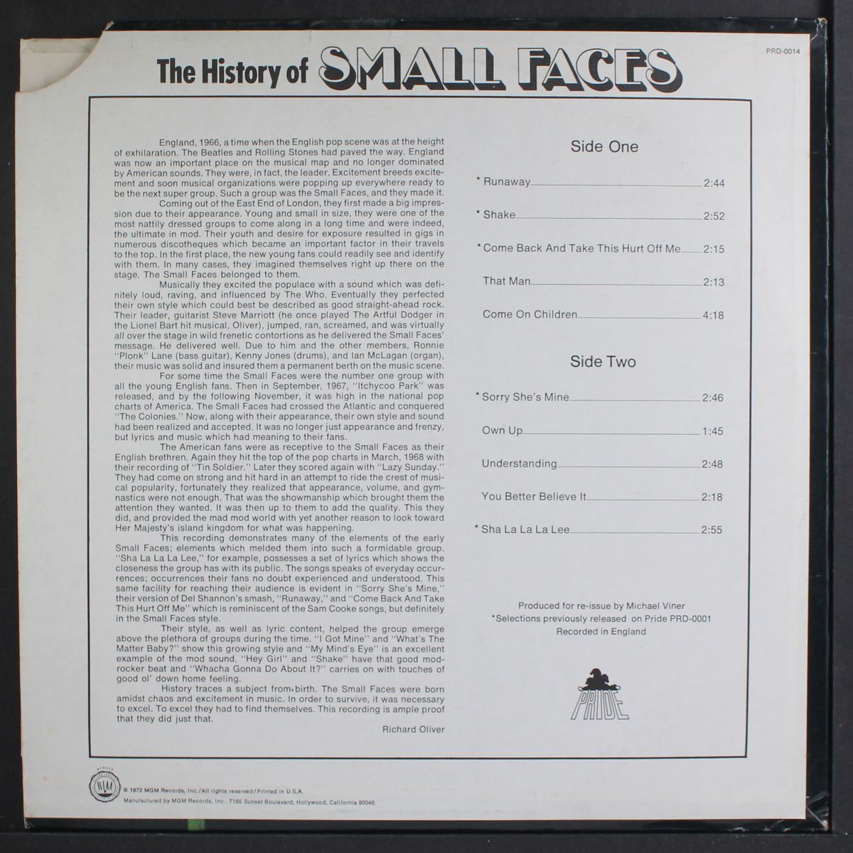 history of small faces by SMALL FACES