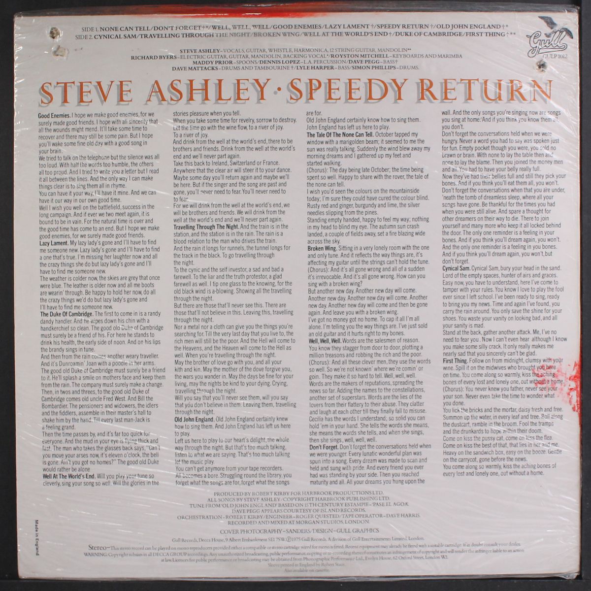 speedy return by STEVE ASHLEY