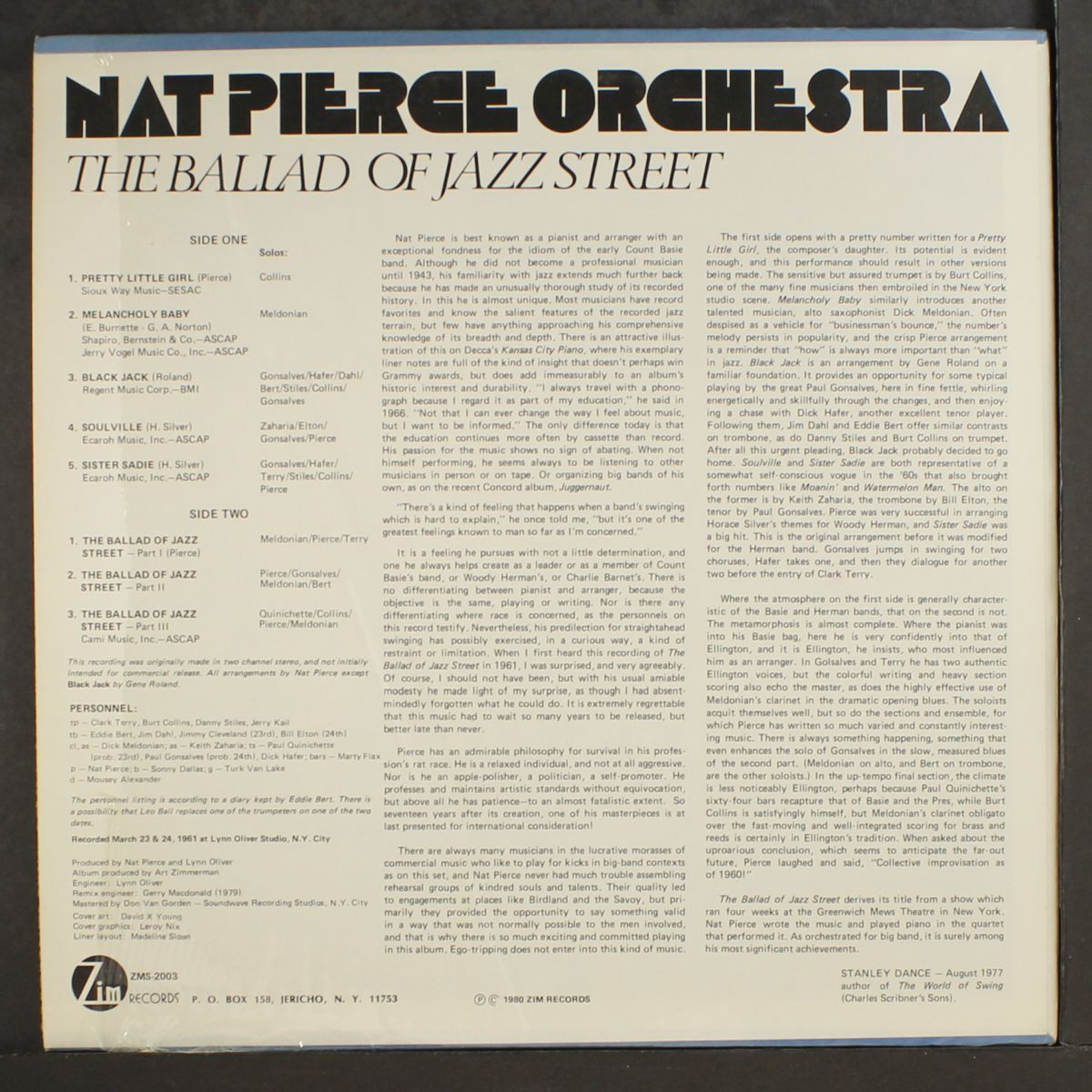 the ballad of jazz street by NAT PIERCE