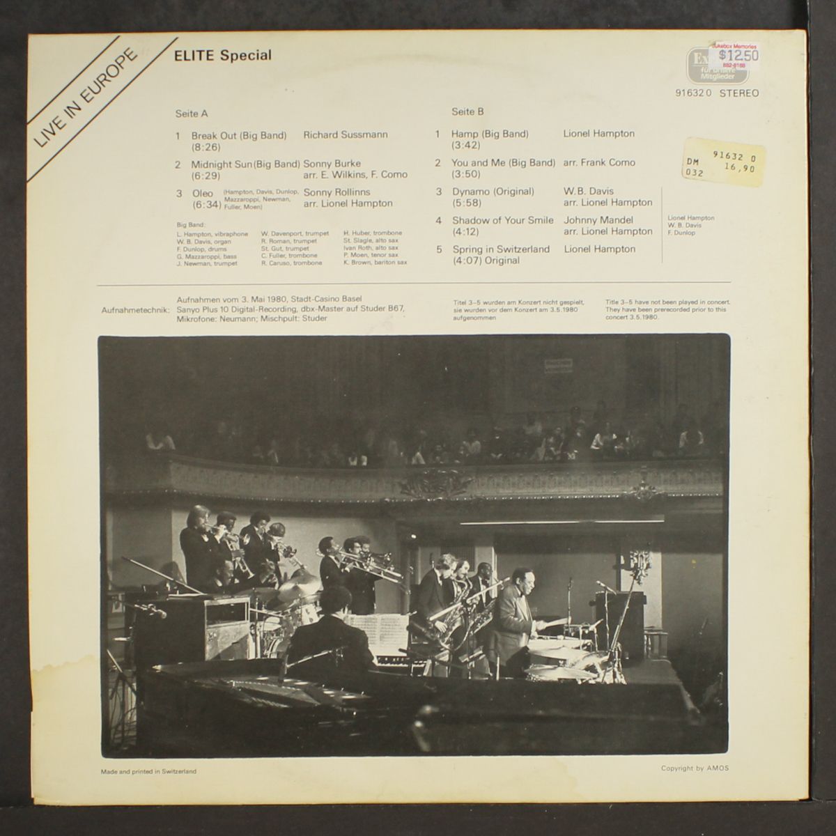live in europe by LIONEL HAMPTON