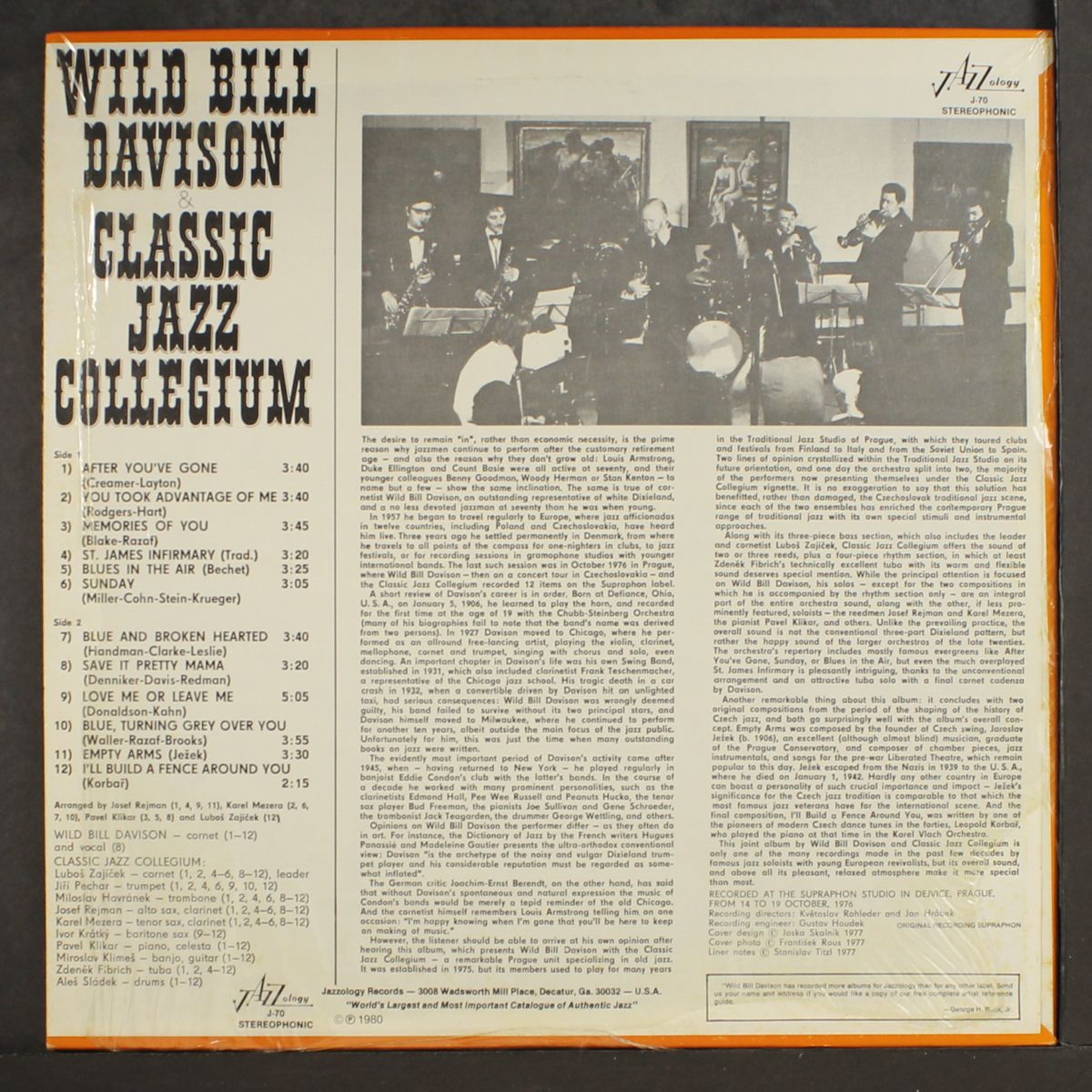 classic jazz collegium by WILD BILL DAVISON