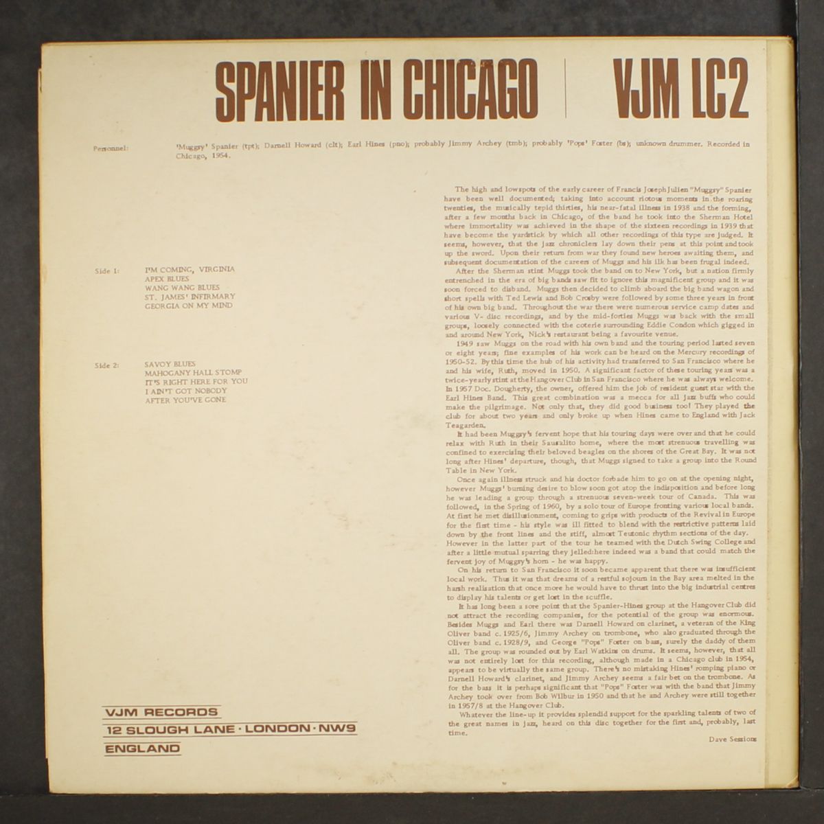 in chicago by MUGGSY SPANIER