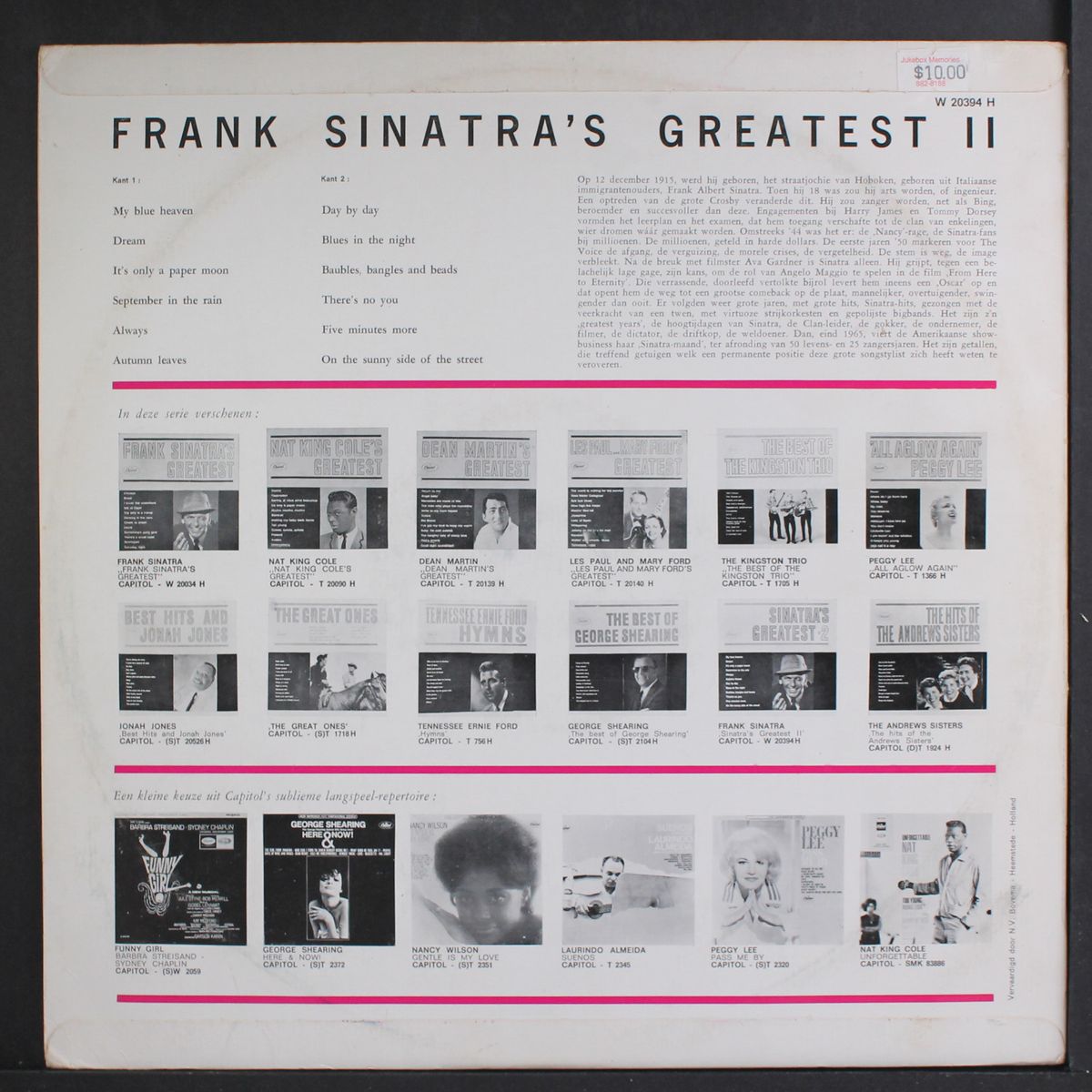 sinatra's greatest, vol. 2 by FRANK SINATRA